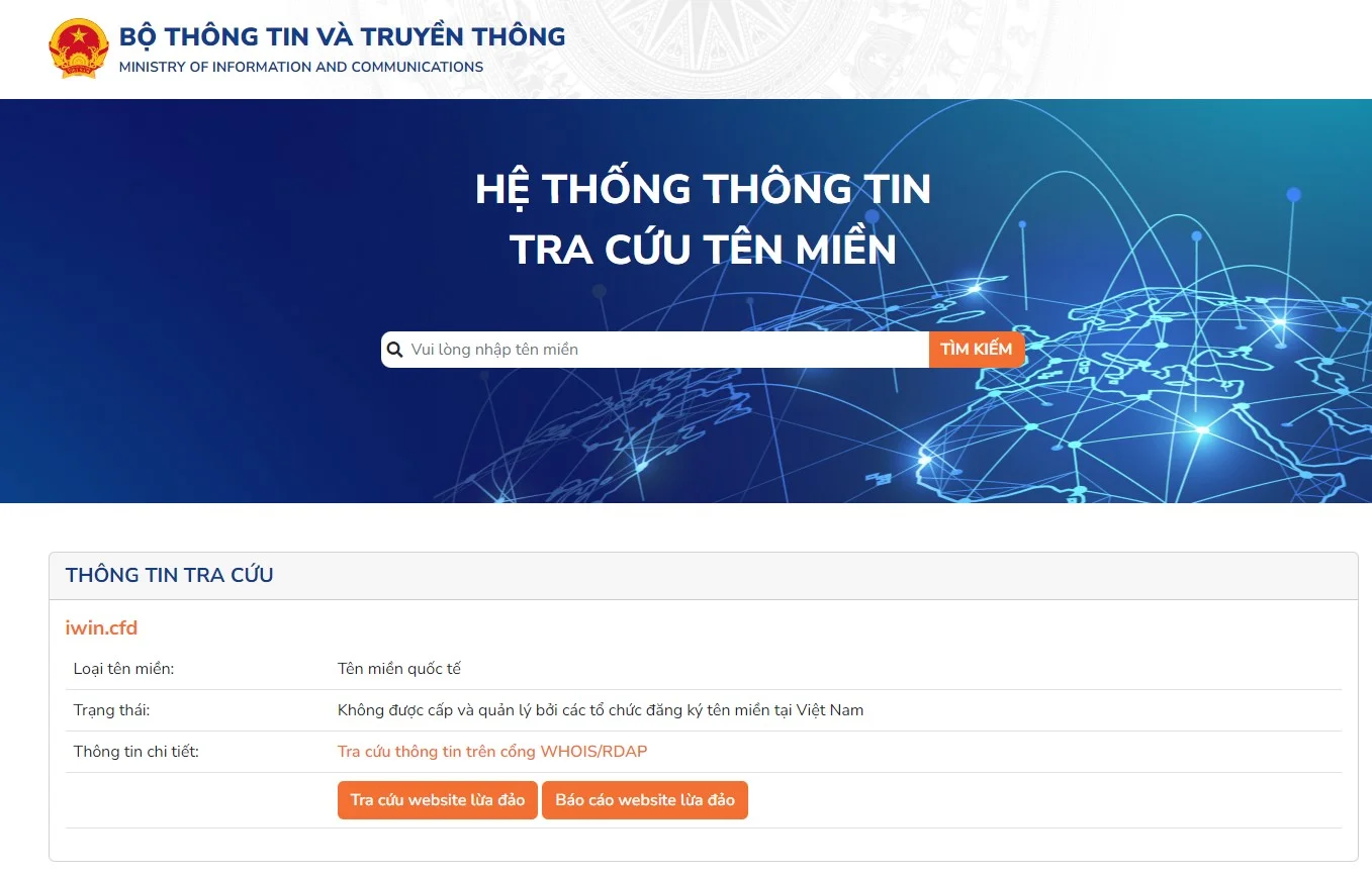 máy chủ iwin nằm tại nước ngoài